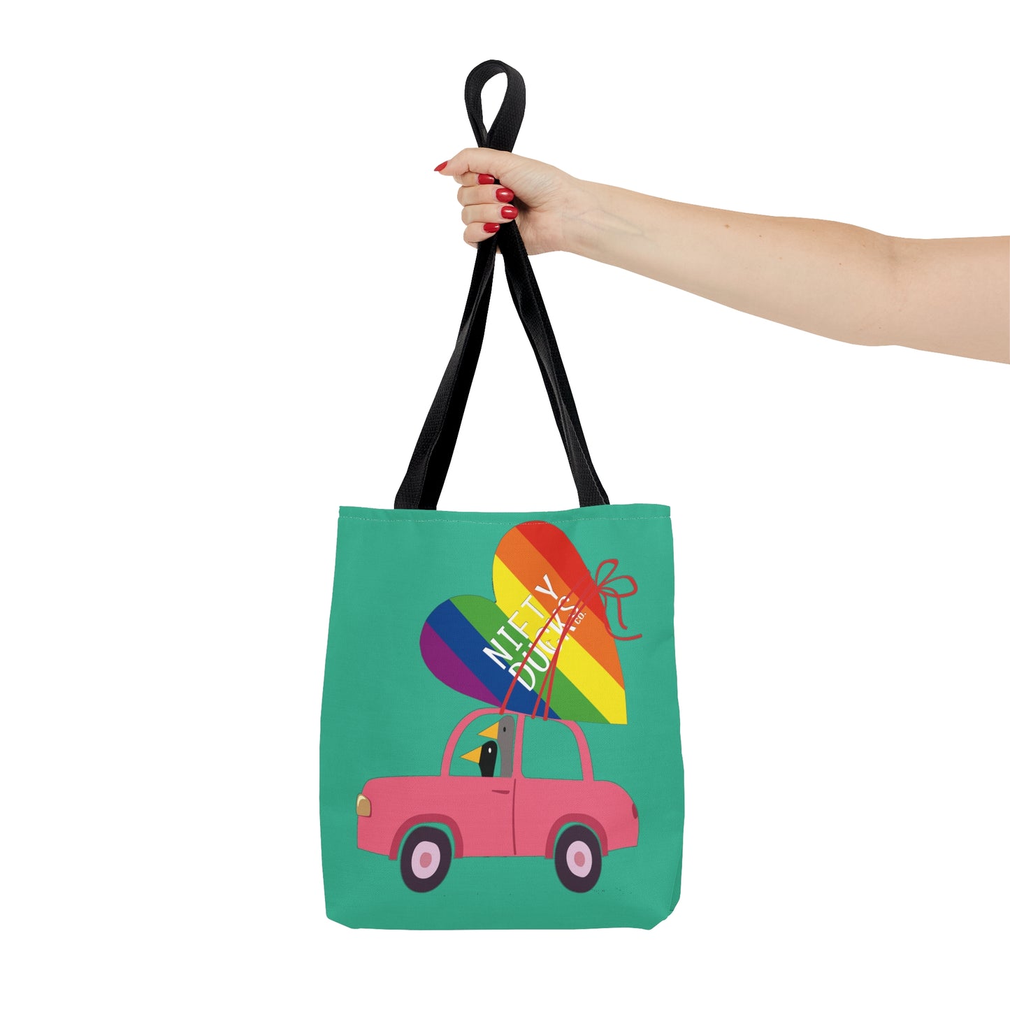 Ducks delivering a lot of love - Pride - Turquoise 12d3ad - Tote Bag