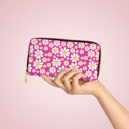 Ducks in Daisies - Mean Girls Lipstick ff00a8 - Zipper Wallet