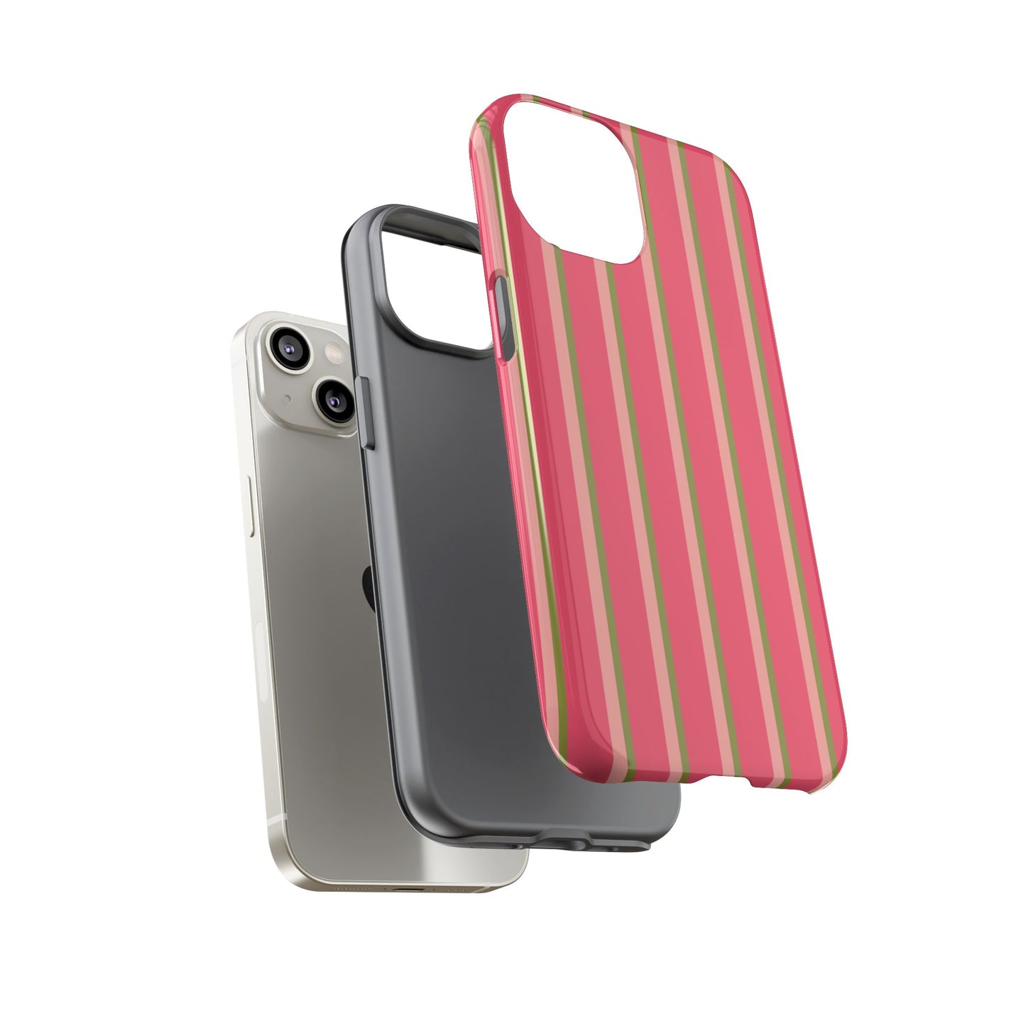 Pink and green stripes - Tough Cases