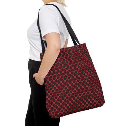 Pixel Petals - Red - Black - Tote Bag