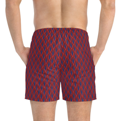 Diamond Geometric pattern2 - 002a73 - Swim Trunks