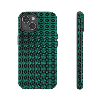 Vibrant Kaleidoscope - Turquoise - Black - Tough Cases