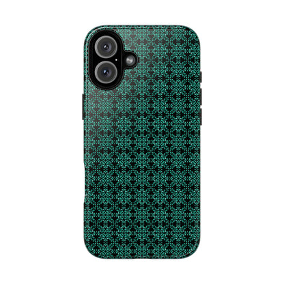 Vibrant Kaleidoscope - Turquoise - Black - Tough Cases