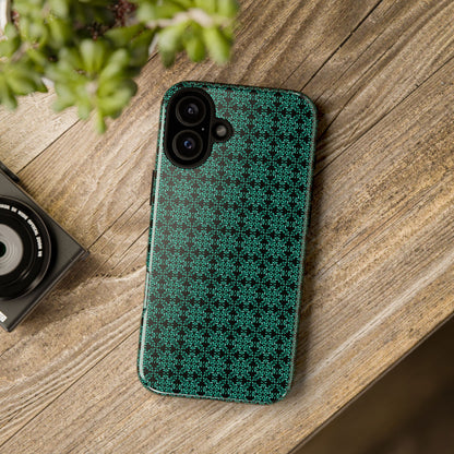 Vibrant Kaleidoscope - Turquoise - Black - Tough Cases