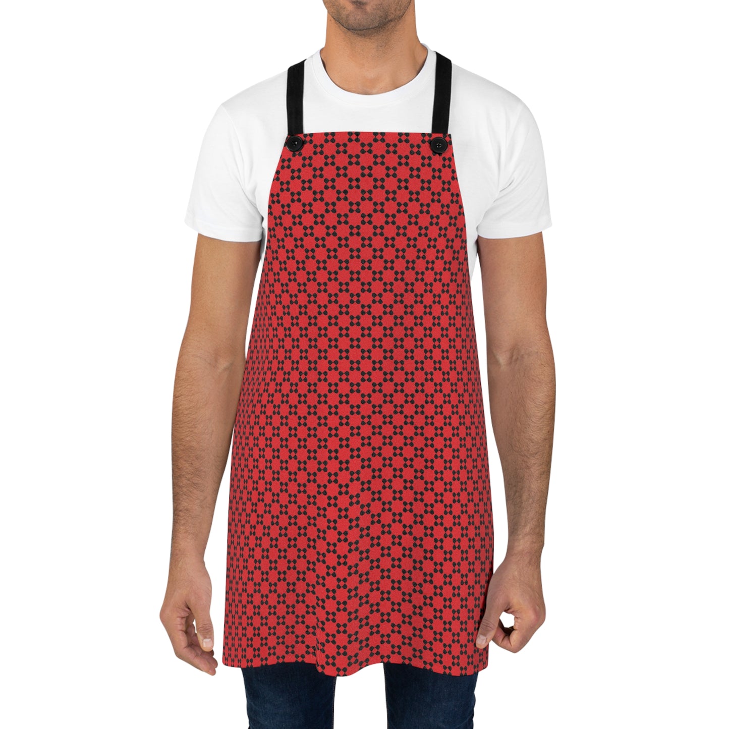 Pixel Petals - Black - Scarlet - Apron