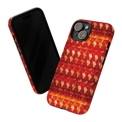 Geometric Flame - Red Triangles - Boston University Red d00000 - Tough Cases