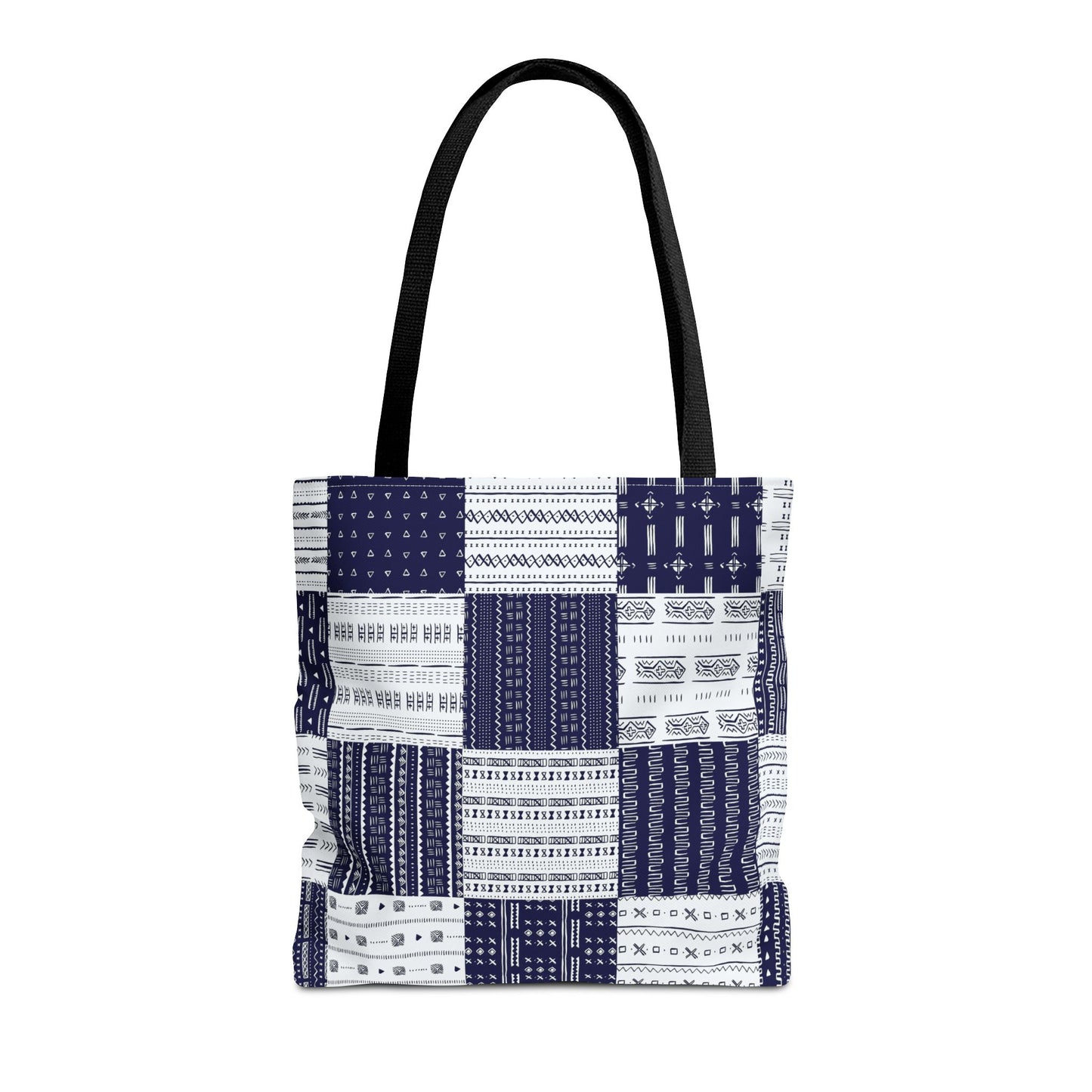 Mud Cloth Pattern - Blue White - Tote Bag