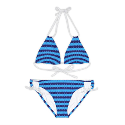 Blueberry Bliss - Azure 0080FF - Strappy Bikini Set