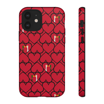 Ducks in hearts - Fire Engine Red c8092e - Tough Cases