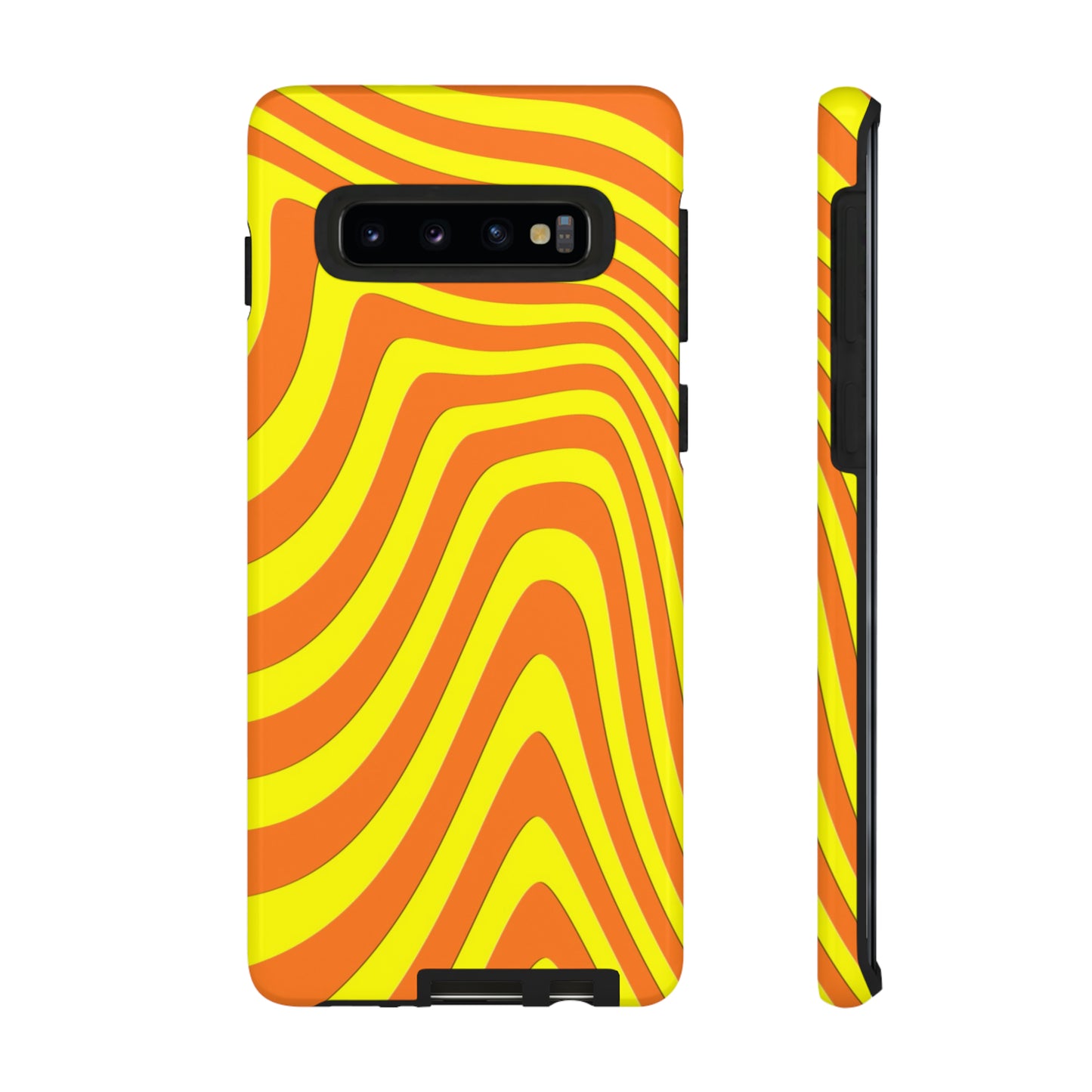 Retro wavy - yellow and orange - Tough Cases