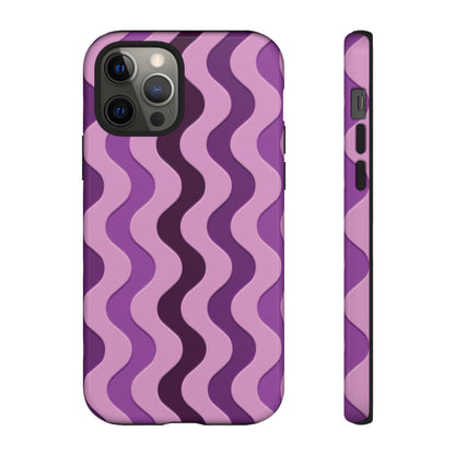 Vertical retro wavy purple and pink - Tough Cases