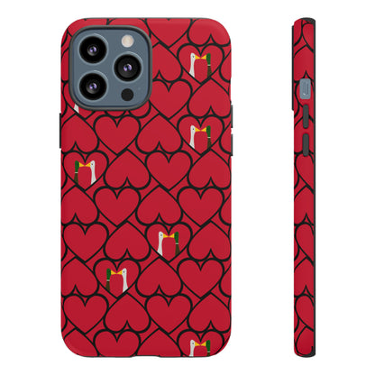 Ducks in hearts - Fire Engine Red c8092e - Tough Cases