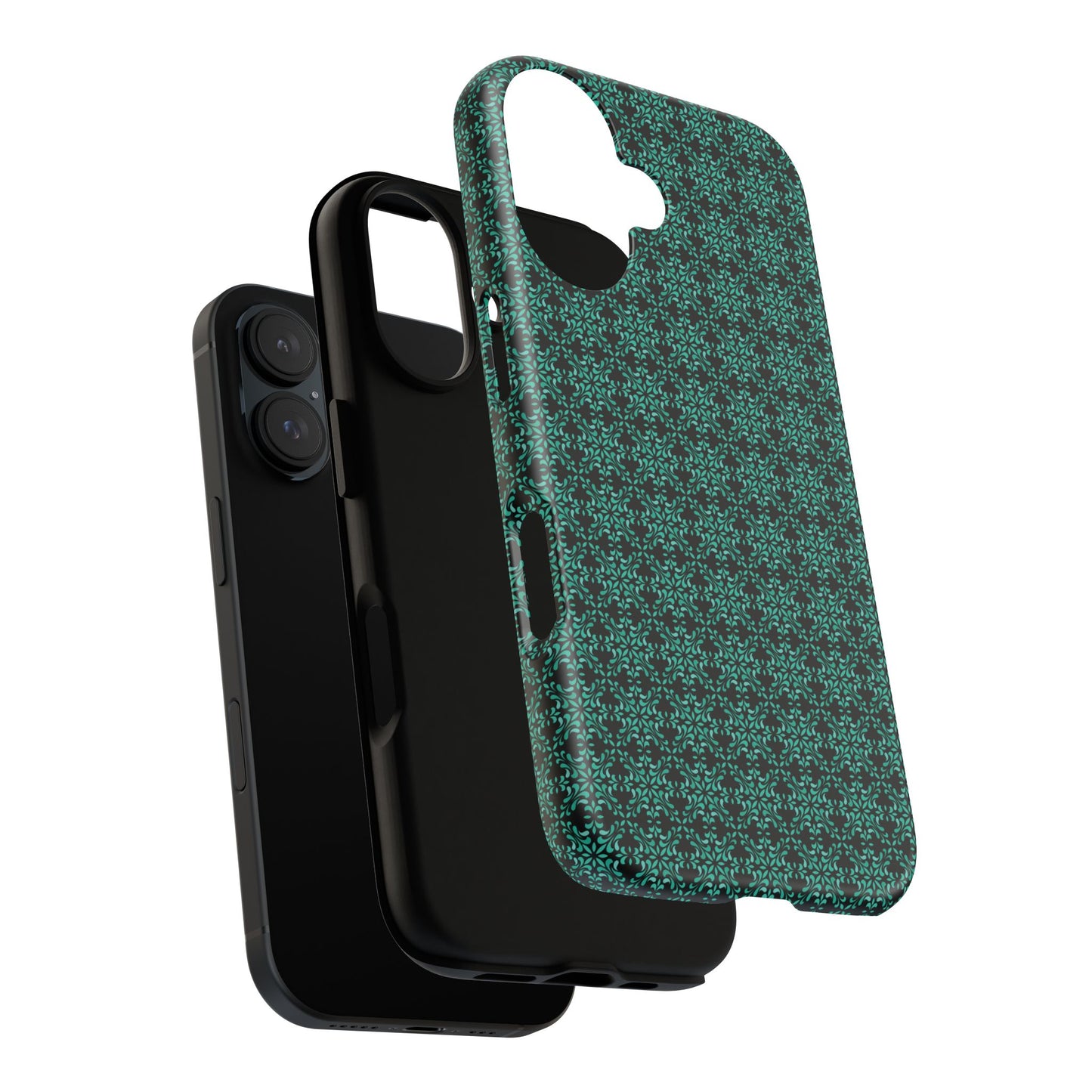 Vibrant Kaleidoscope - Turquoise - Black - Tough Cases