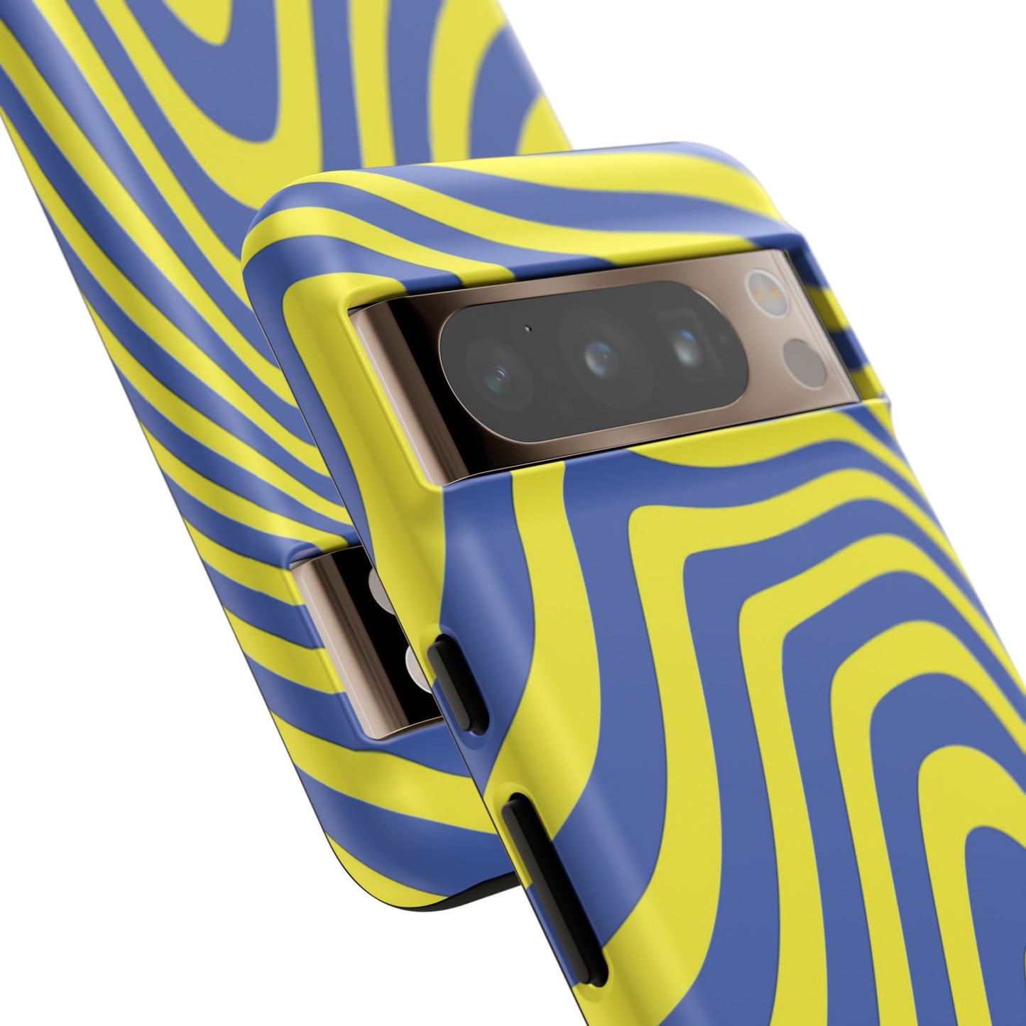 Retro wavy - yellow and blue - Tough Cases