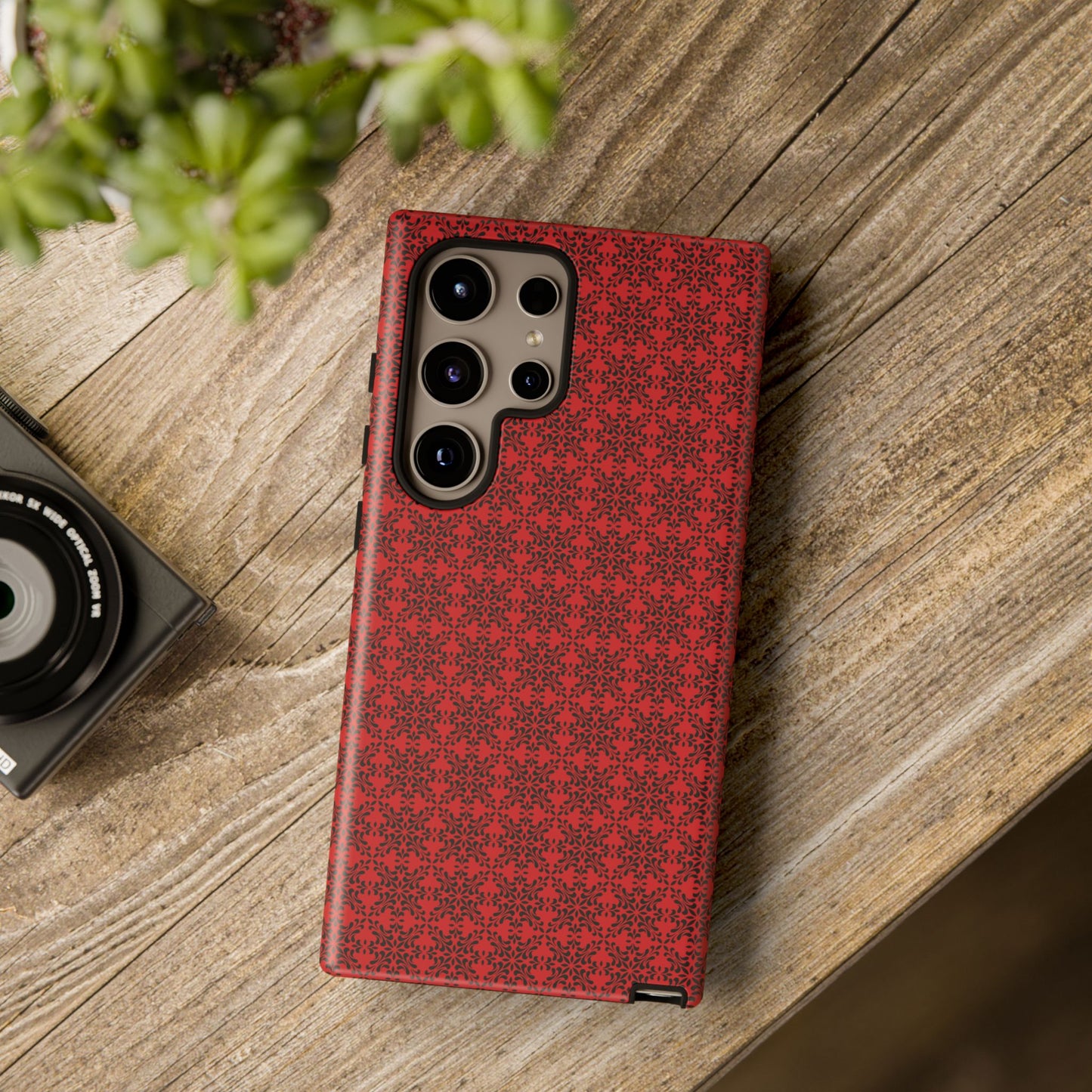 Vibrant Kaleidoscope - Black - Scarlet - Tough Cases