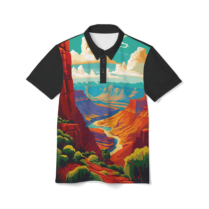 Grand Canyon - Black - Unisex Polo Shirt