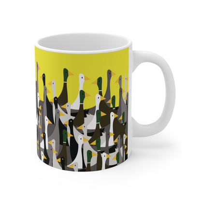 That is a LOT of ducks - Yellow fff800  - Mug 11oz