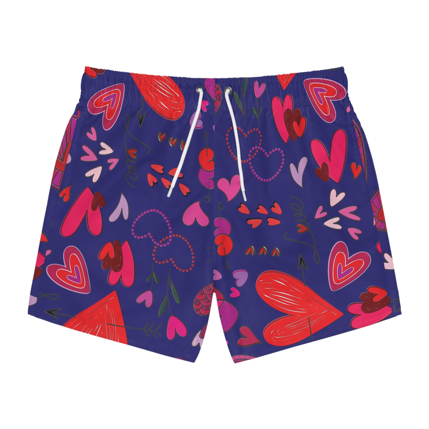 Hearts Doodles - Ultramarine 160987 - Swim Trunks