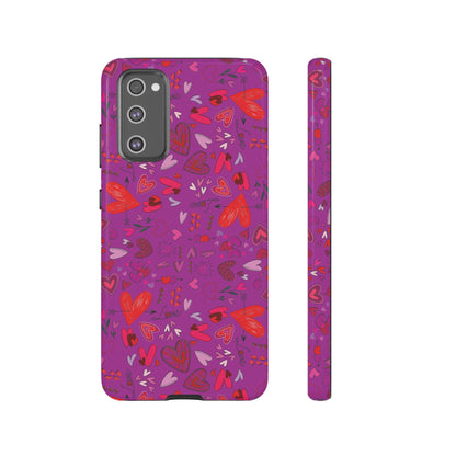 Heart Doodles - Deep Magenta B805AE - Tough Cases