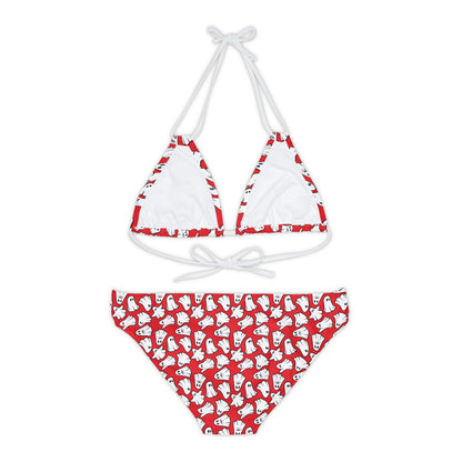 Boo - Ghosts - Halloween - Scarlet de0000 - Strappy Bikini Set