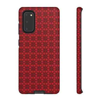 Vibrant Kaleidoscope - Black - Scarlet - Tough Cases