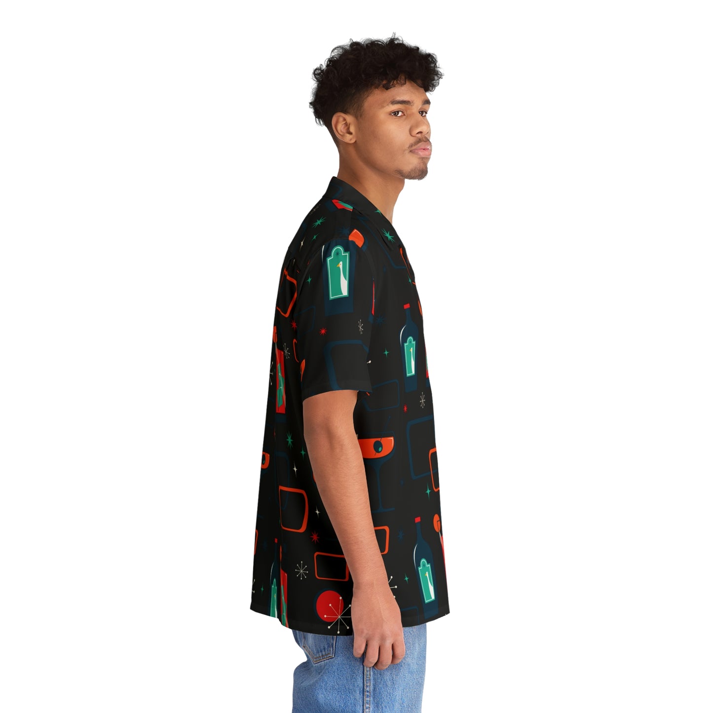 Cocktail Time - Black 000000 - Men's Hawaiian Shirt