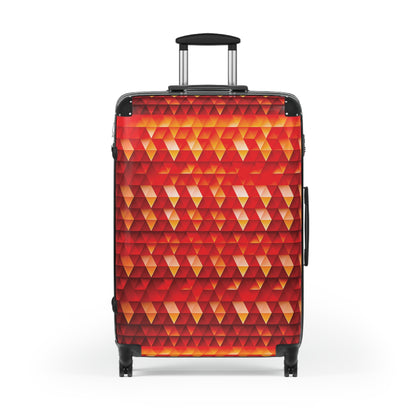 Geometric Flame - Red Triangles - Suitcase