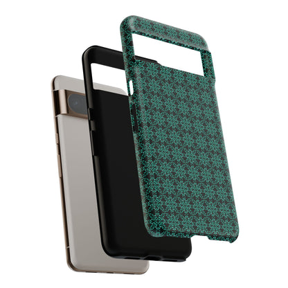 Vibrant Kaleidoscope - Turquoise - Black - Tough Cases