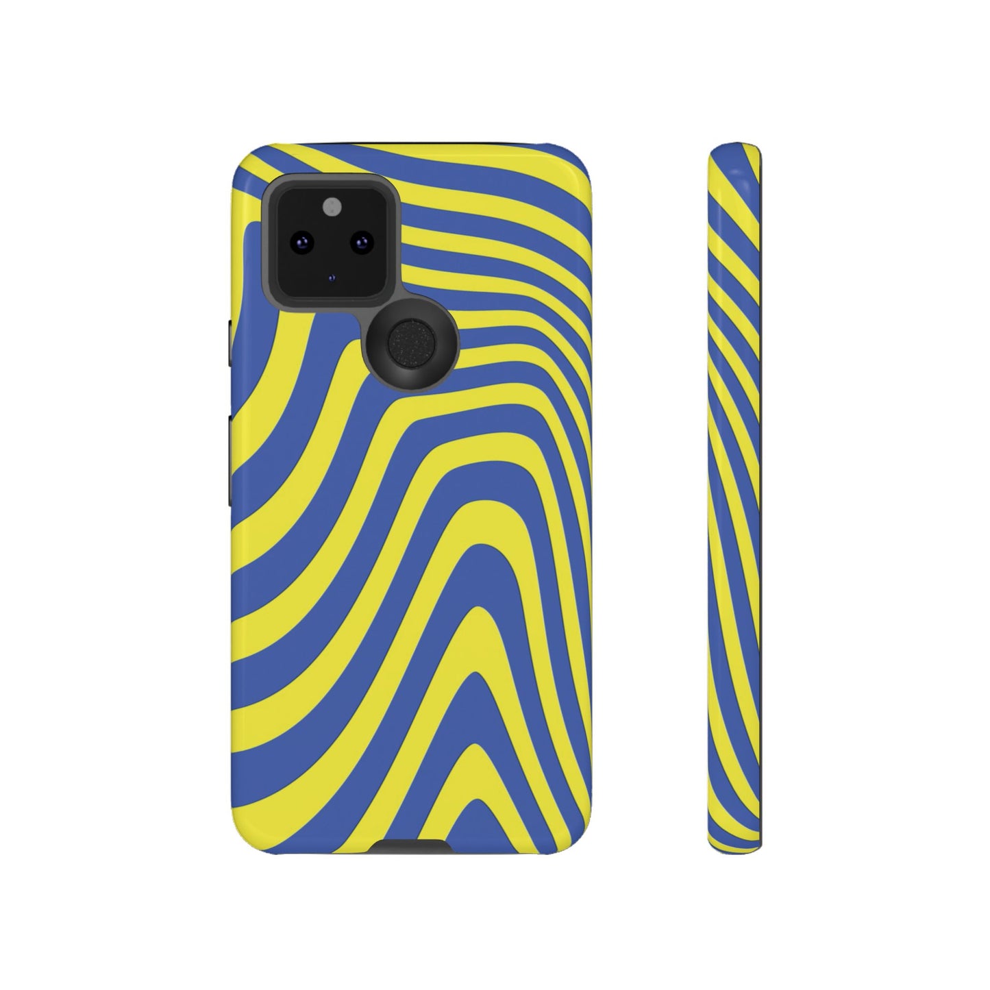 Retro wavy - yellow and blue - Tough Cases