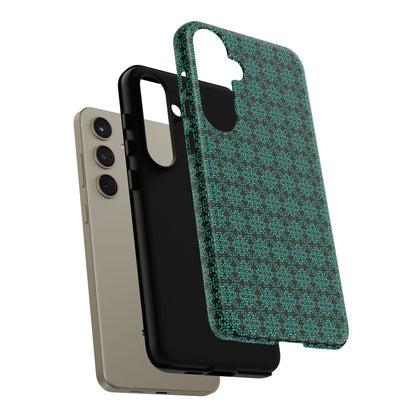 Vibrant Kaleidoscope - Turquoise - Black - Tough Cases