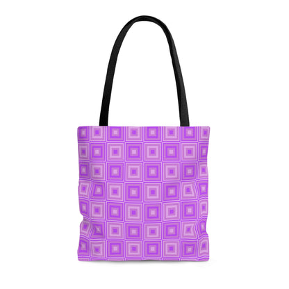 Heliotrope - Mauve Squares - Tote Bag