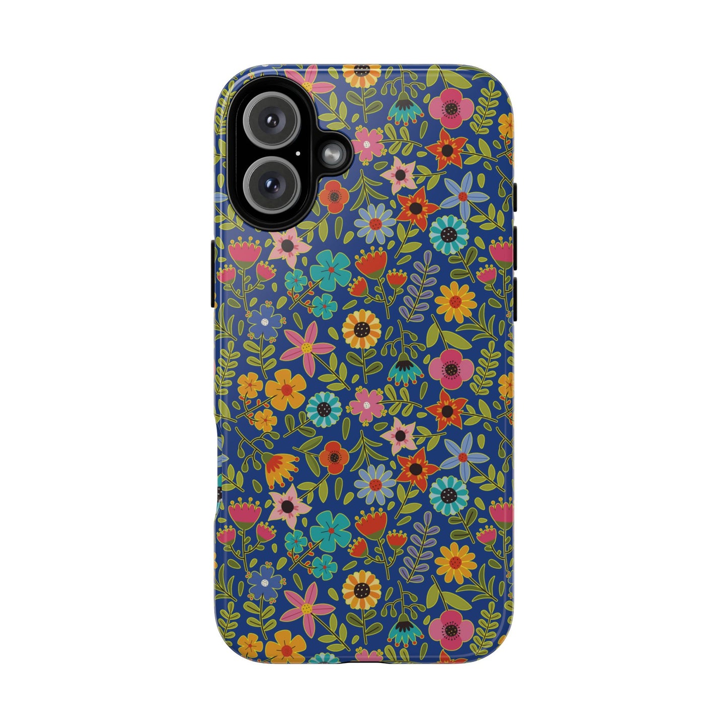 Playful Spring flowers - blue - Tough Cases