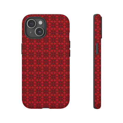 Vibrant Kaleidoscope - Black - Scarlet - Tough Cases