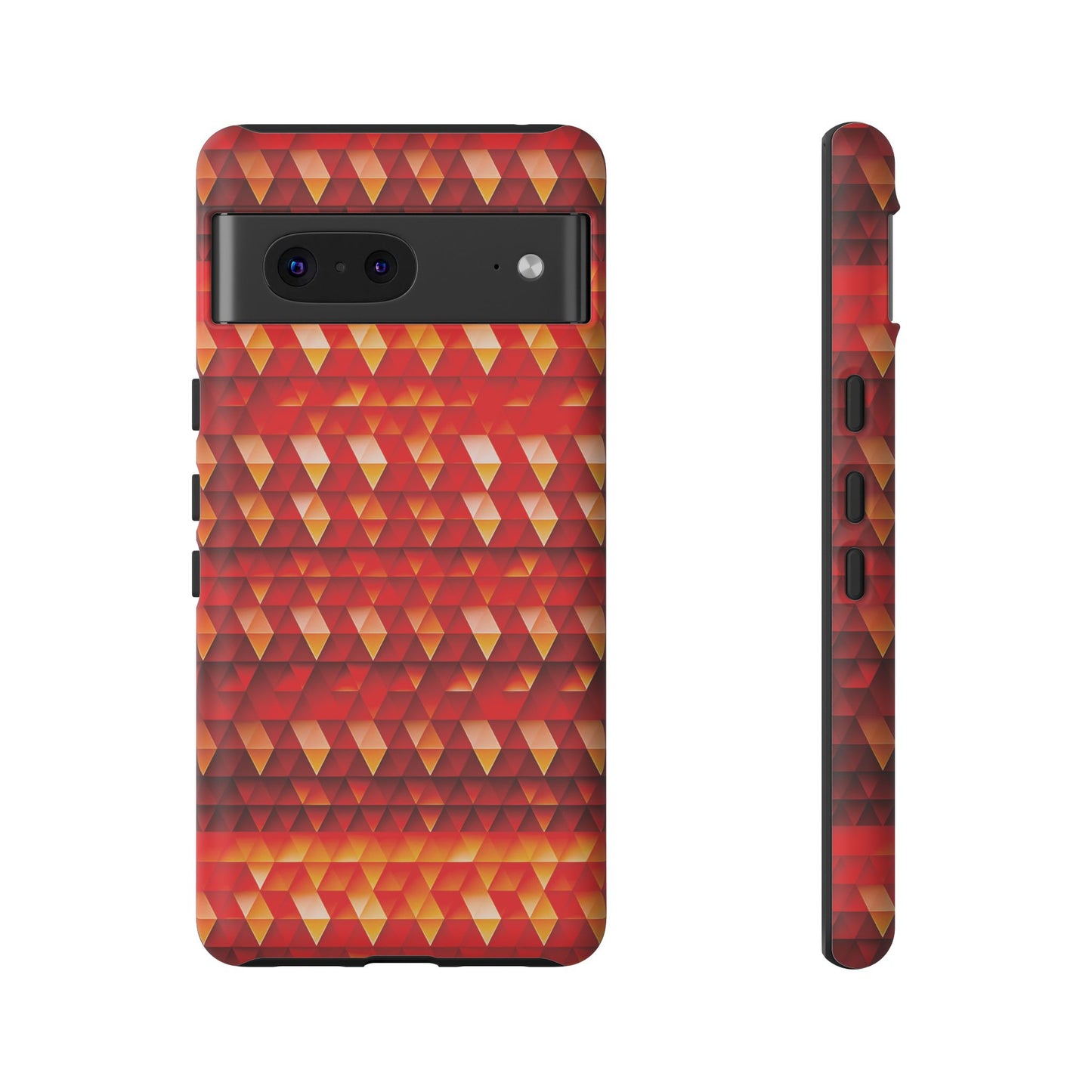 Geometric Flame - Red Triangles - Boston University Red d00000 - Tough Cases