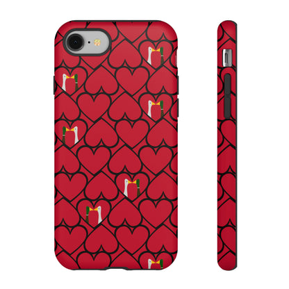 Ducks in hearts - Fire Engine Red c8092e - Tough Cases