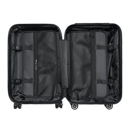 Bright Bold Watercolor Flowers - Black - Suitcases