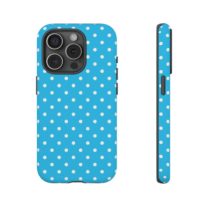 White dots on blue - Tough Cases