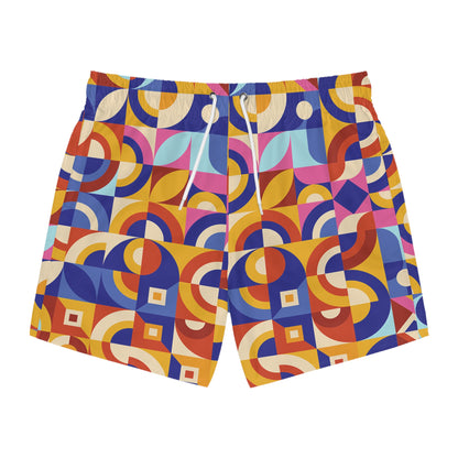 Bold Geometric Pattern - Swim Trunks