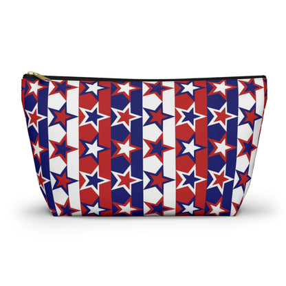 Red White and Blue Stars - Stripes - Accessory Pouch w T-bottom