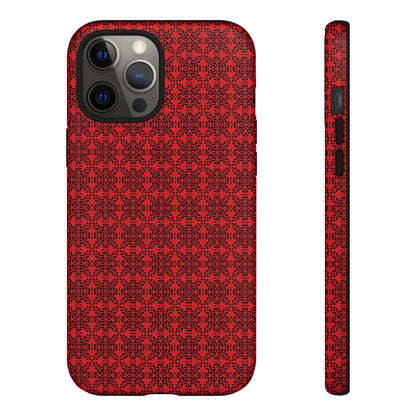 Vibrant Kaleidoscope - Black - Scarlet - Tough Cases