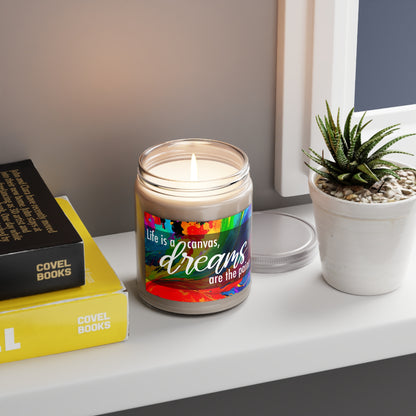 Life is a canvas Dreams are the paint - Black 000000 - Scented Candles, 9oz