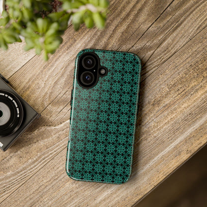 Vibrant Kaleidoscope - Turquoise - Black - Tough Cases