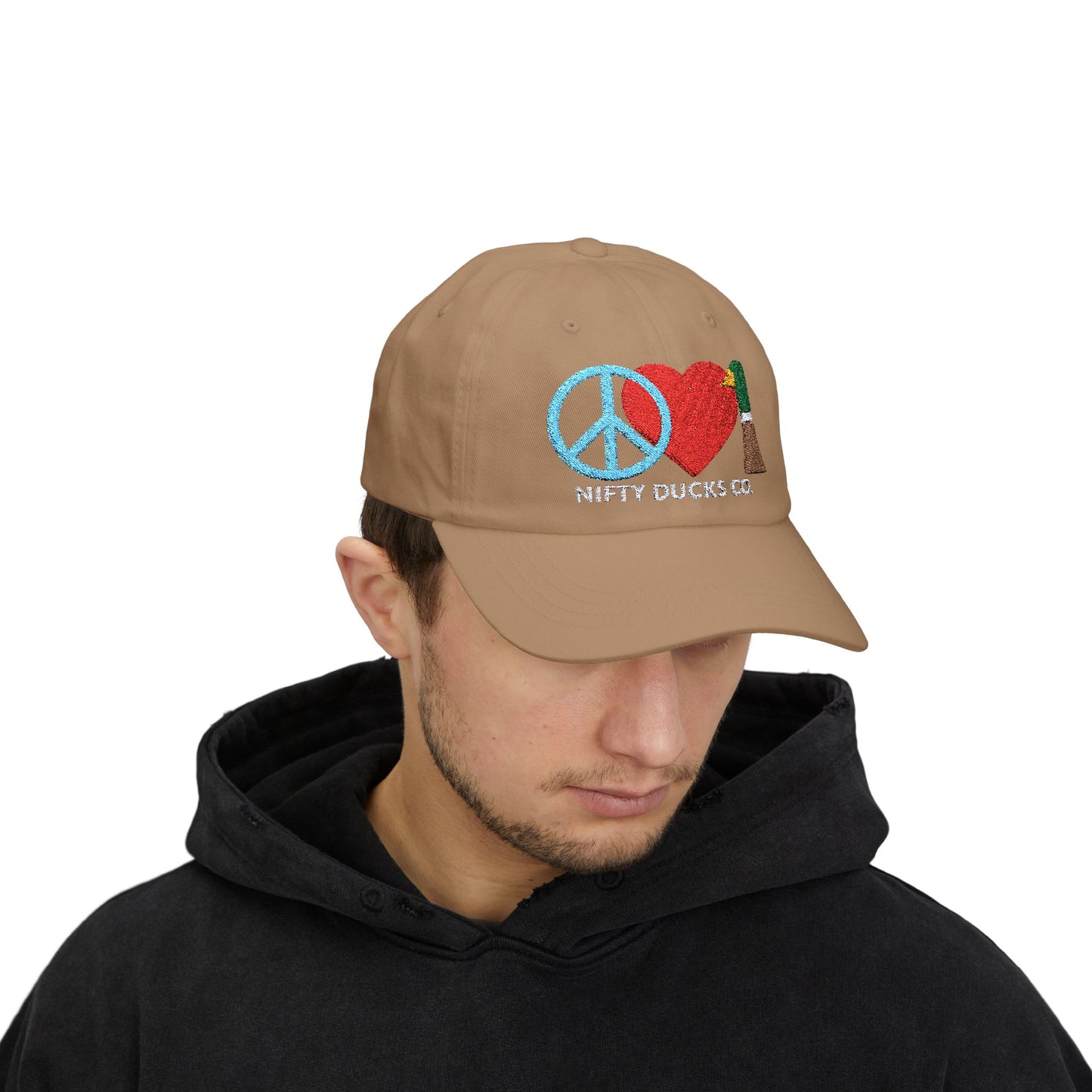 Peace Love and Ducks - Nifty Ducks Co - Classic Dad Cap