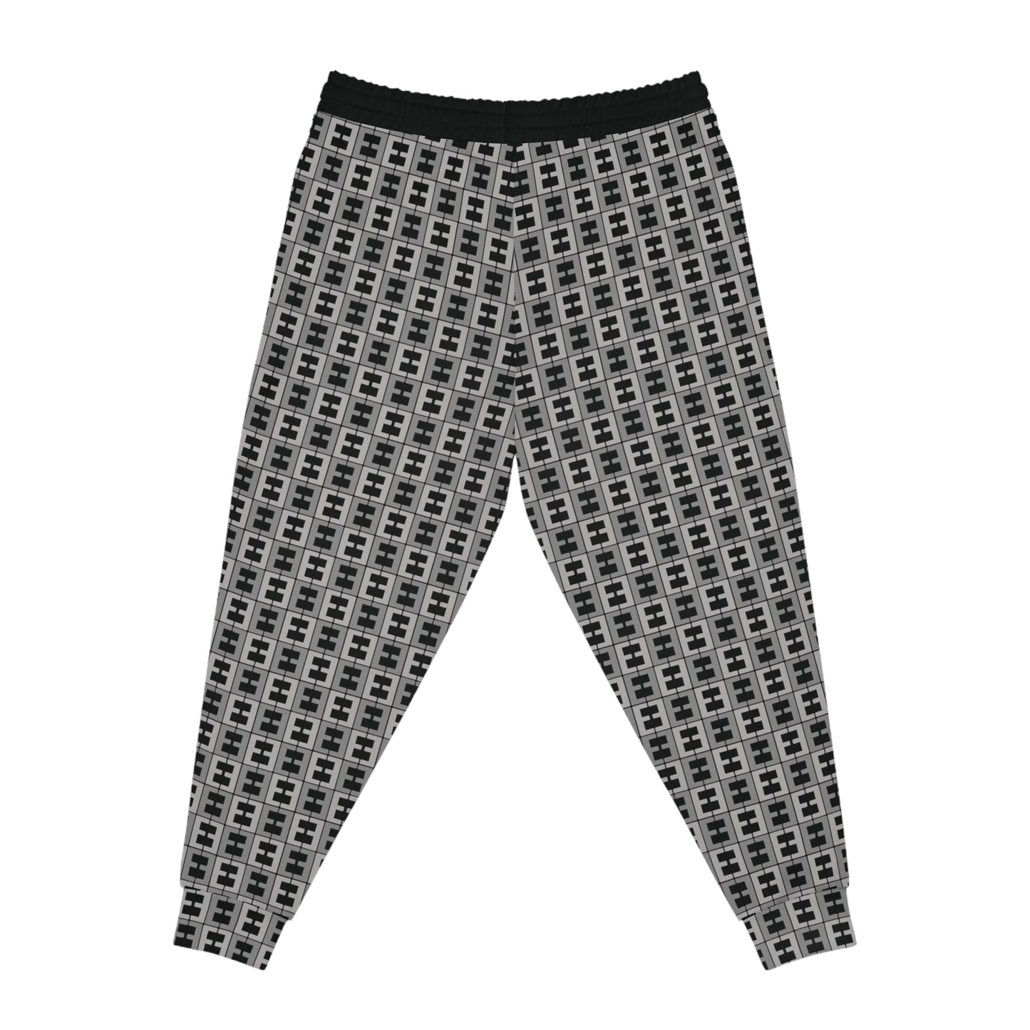 Letter Art - E -  Black - Athletic Joggers (AOP)