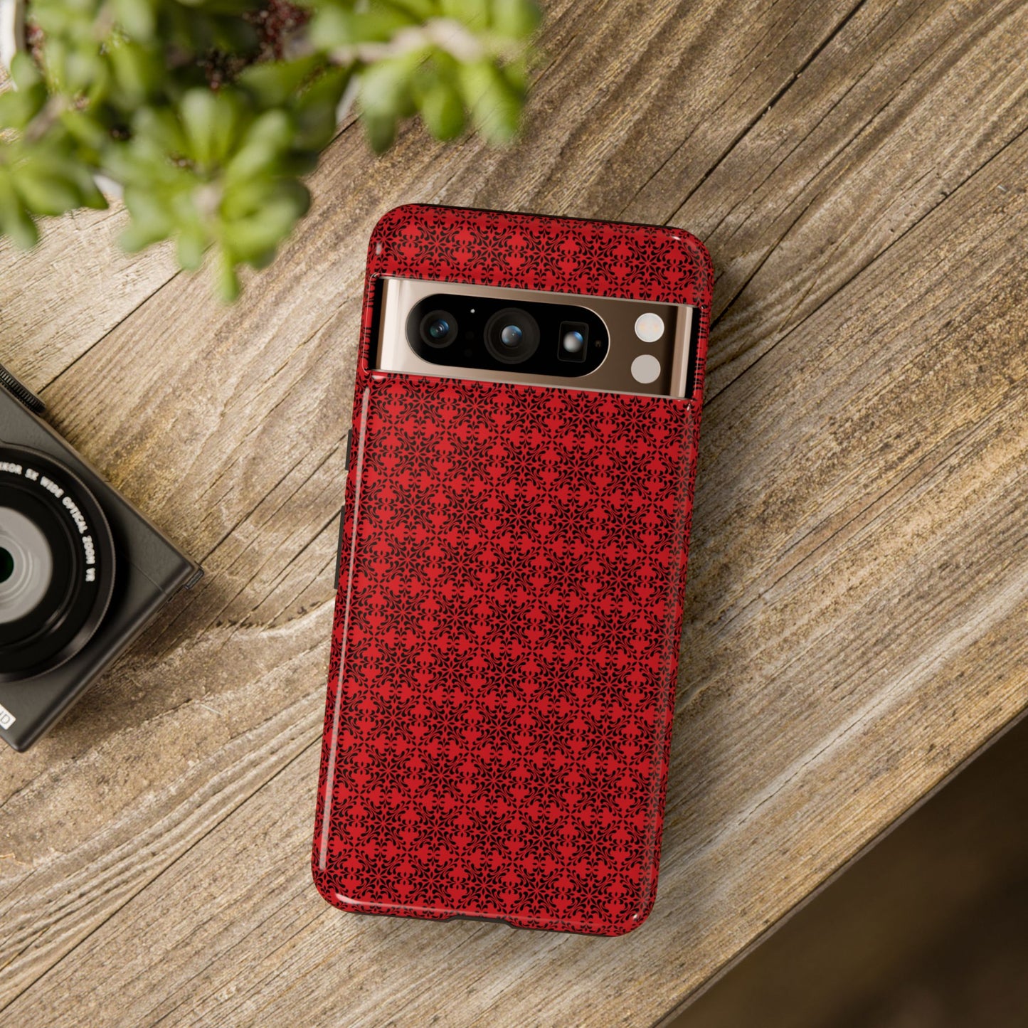 Vibrant Kaleidoscope - Black - Scarlet - Tough Cases