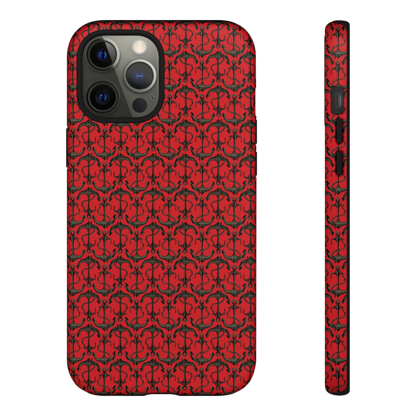 Anchors Away - Black Gray - Scarlet de0000 - Tough Cases