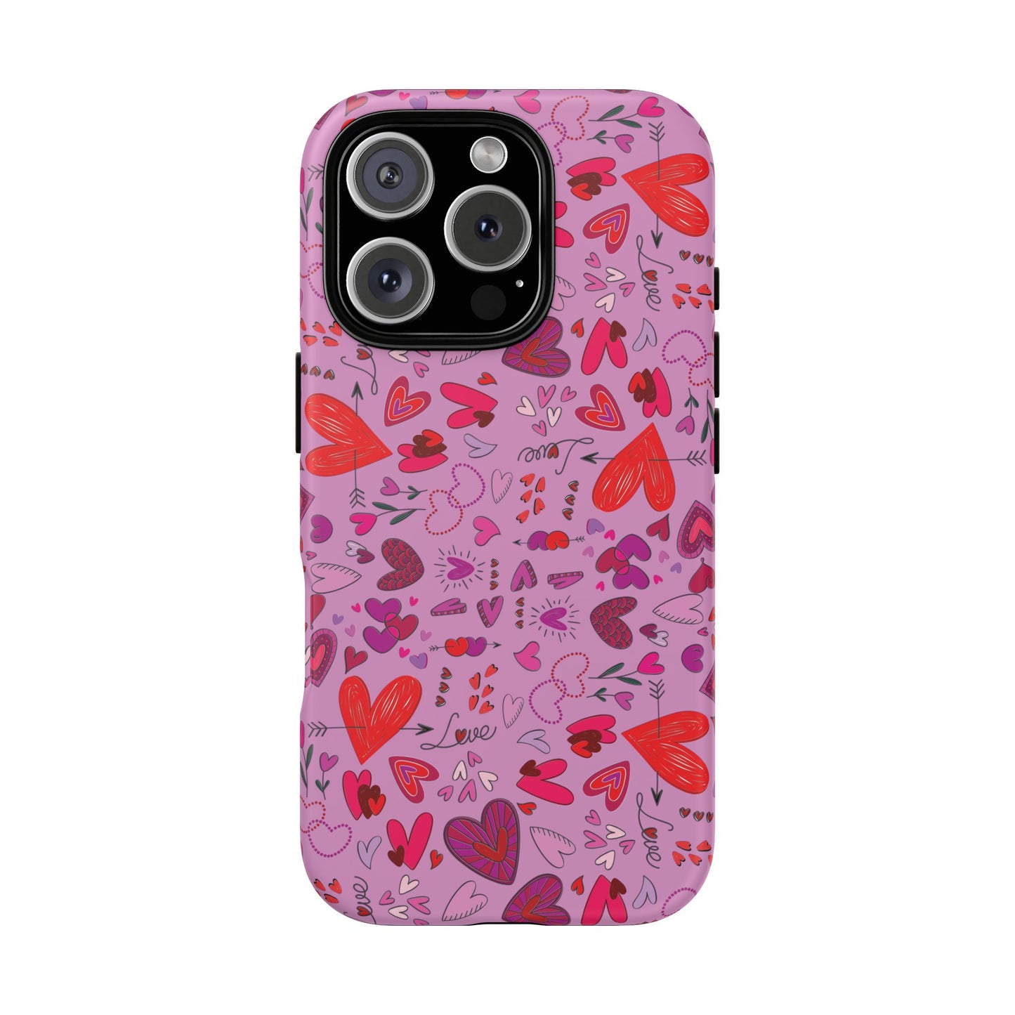 Heart Doodles - Fuschia Pink ff8eff - Tough Cases