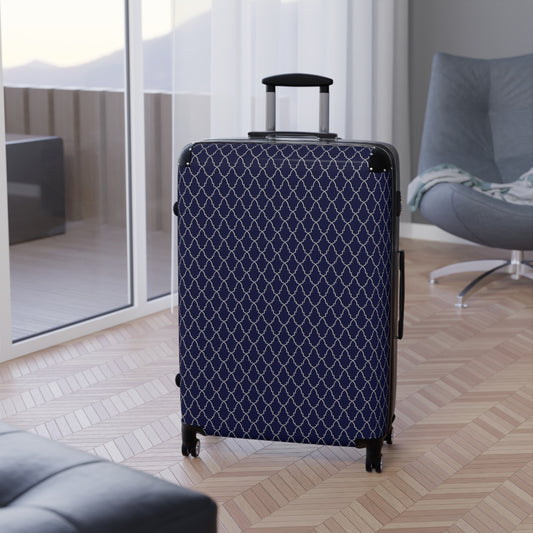 Moroccan Prints - Dark Blue - Suitcase