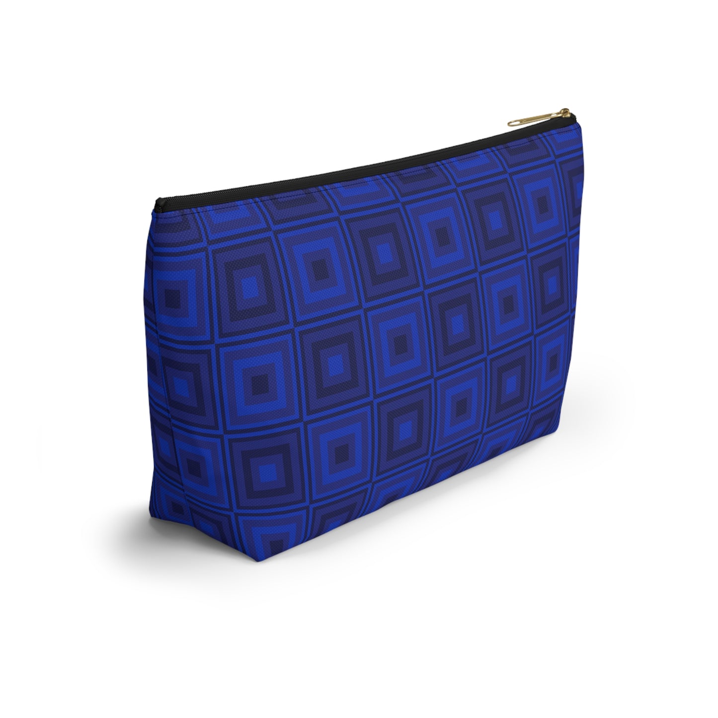 Blue Squares - Accessory Pouch w T-bottom