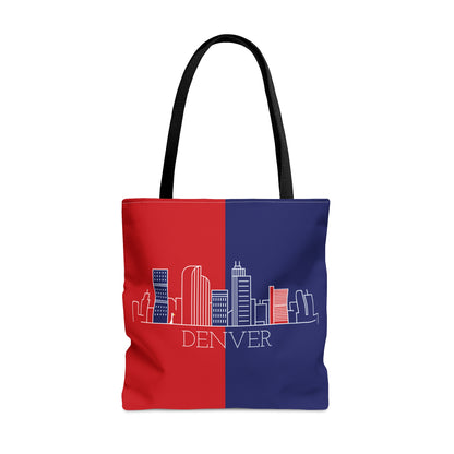 Denver - Red White and Blue City series - Logo - Tote Bag